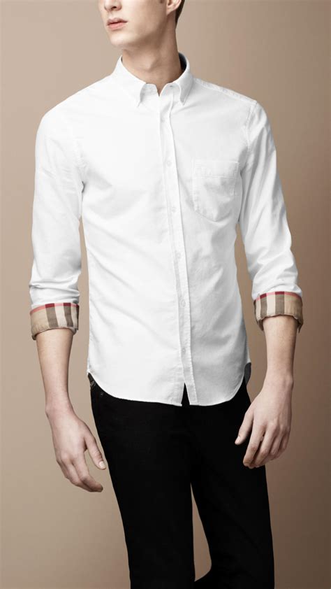 men burberry white shirt|burberry men's shirts on sale.